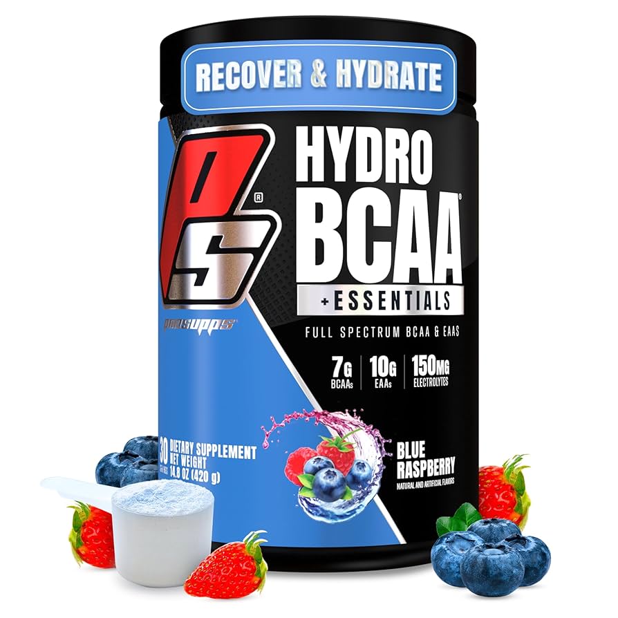 Hydro BCAA+Essentials sabor a Blue raspberry